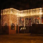 Рождественская гирлянда-сосулька, 6 м x 5 м, светодиодная гирлянда-занавес для гостиной вечерние вечеринки, свадьбы, декоративное светодиодное освещение, праздничное освещение
