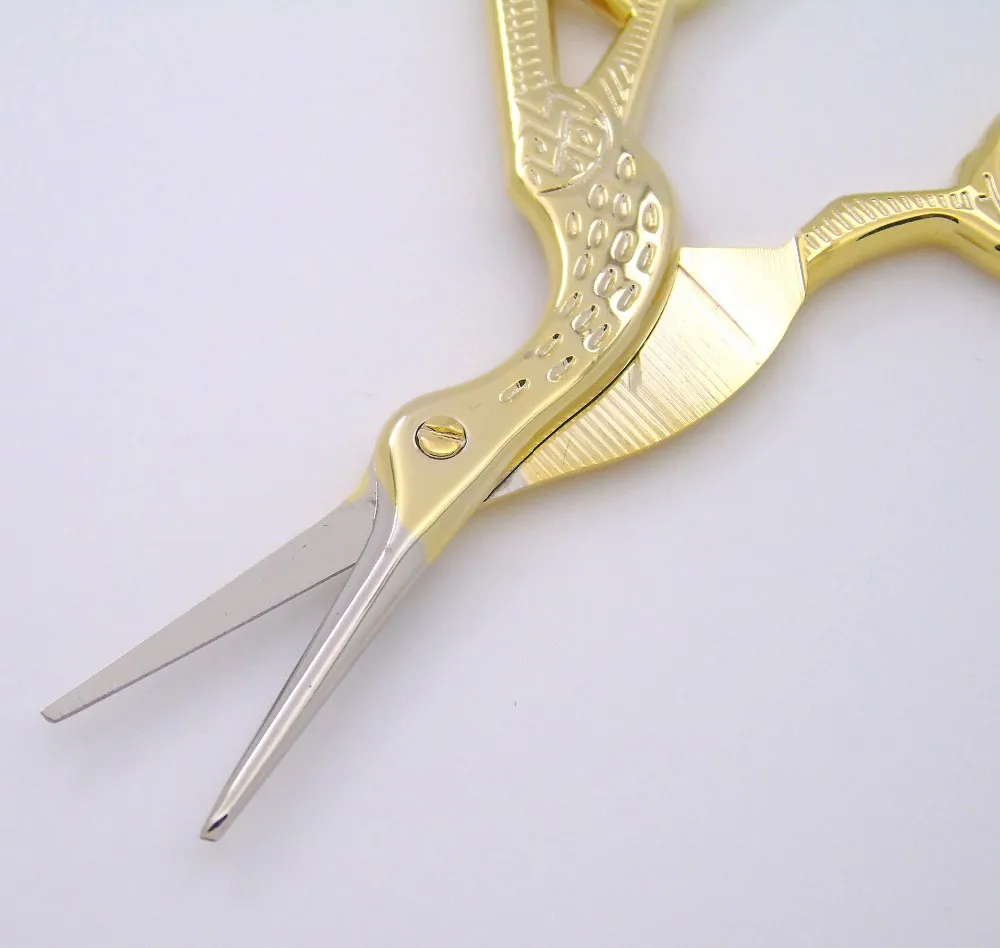 1Pc Retro Classic Gold Stork Sewing Scissors Trimming Craft Crane Tailor Handicraft Tool | Дом и сад