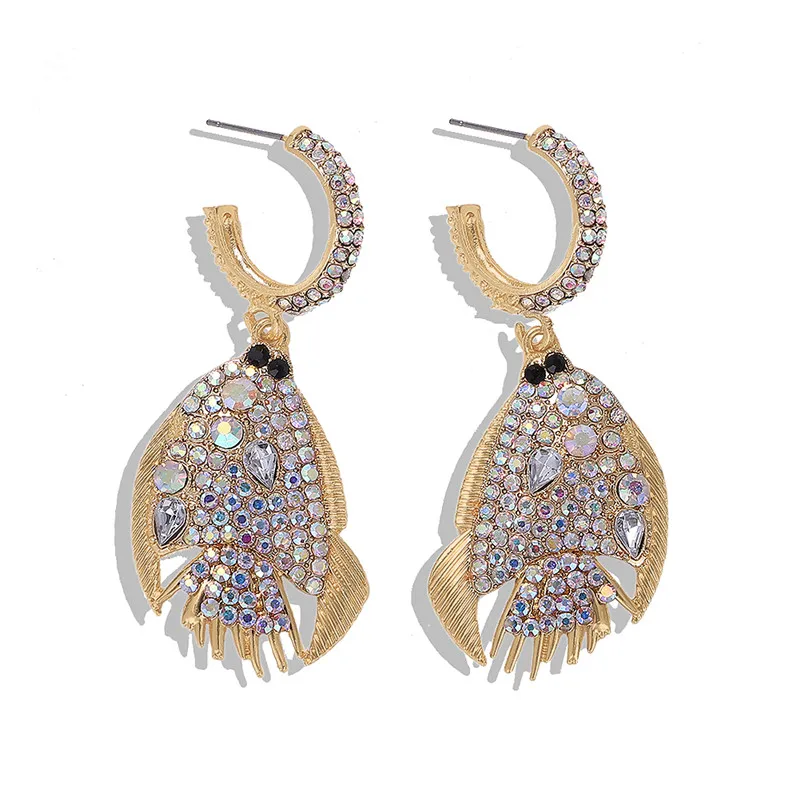Dvacaman, металлические модные серьги обруча в виде животных, Boho, много цветов, злой глаз/лимонный кристалл, массивные серьги для женщин, подарок, макси ювелирные изделия