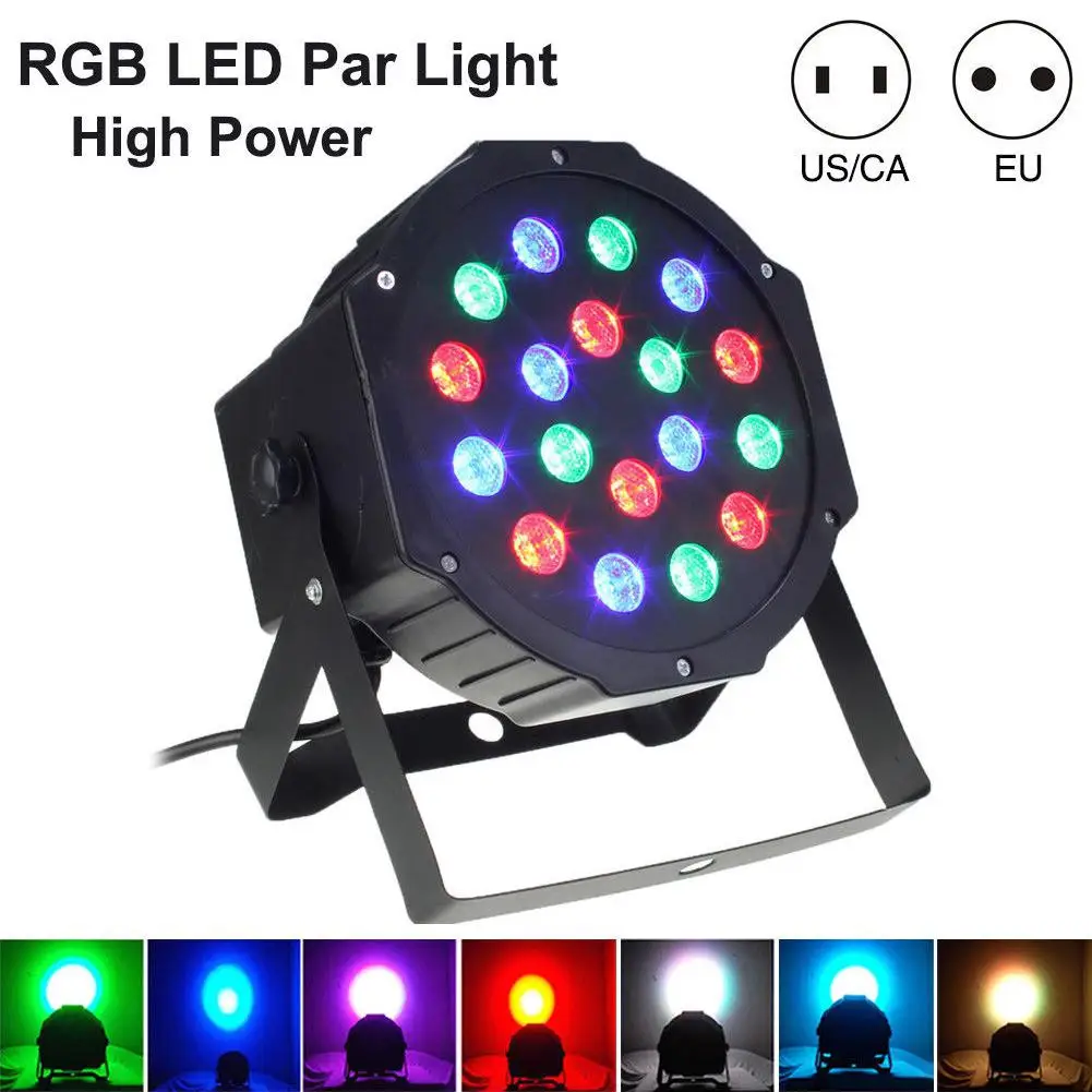 Профессиональный Сценический светильник 18 LED PAR прожектор со светодиодами RGB DMX512
