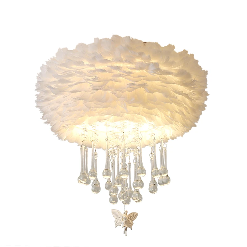 Светодиодный хрустальный потолочный светильник круглый современный