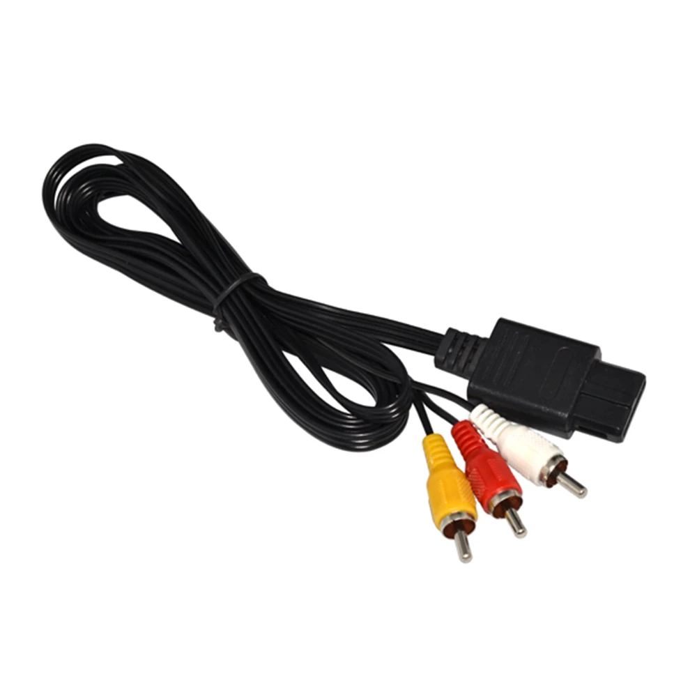 Audio TV Video Cord AV Cable to RCA Connector for GameCube/ N64/ SNES Game Accessories