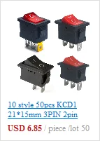10 шт. 20 шт. KCD4 31*25 мм DPST 4PIN 16A/250 в красный/зеленый Кнопка ВКЛ/ВЫКЛ положение оснастки лодка кулисный переключатель медные ножки
