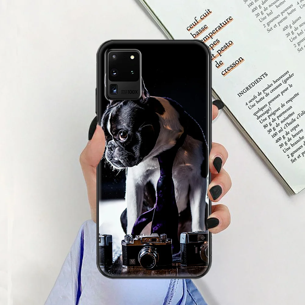 Чехол-накладка для Samsung Galaxy Note 4 8 9 10 20 S8 S9 S10 S10E S20 Plus UITRA Ультрачерный с французским