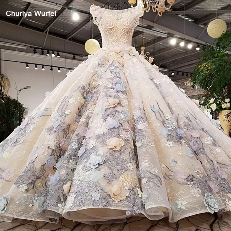 LSX09932 готовое к износу платье в наличии вечернее бальное с круглым вырезом и