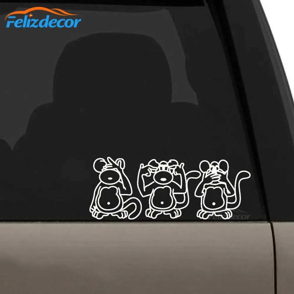 Обезьяны видеть слышать говорить наклейки на тело автомобиля Наклейка окно или