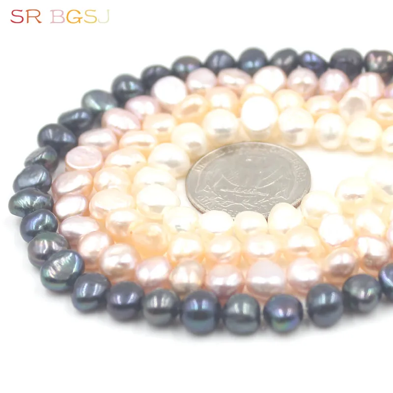 

Free Ship 4-5mm 6-7mm 7-8mm 8-9mm Natural Freeform Potato Freshwater Pearl Jewelry DIY Beads Strand 14"