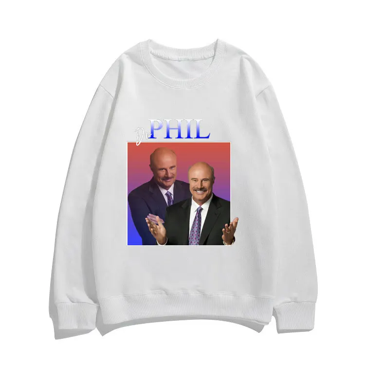 

Dr Phil Oversized Print Sweatshirt Daily Black Men Women Clothes O-collar Sweatshirts Unisex Vintage Streetwear Personality Tops