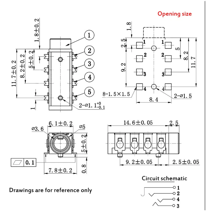 3 5 мм разъем для наушников 4 полюса восьмифутовый патч Прямой угол Восьмифутовый