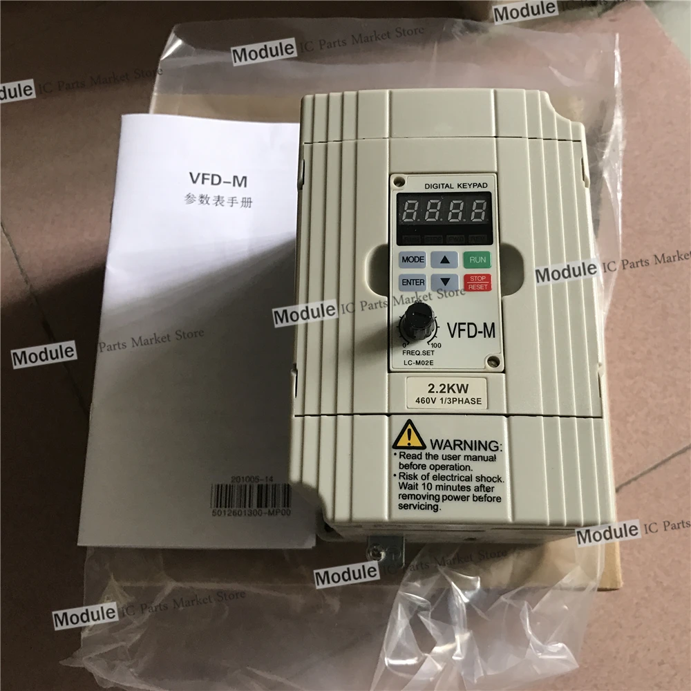 Вход 3ph 380V Выход инвертор VFD022M43B 2 KW-380V 0 ~ 480V 5A 1 400Hz 2.2kW 3 фазы Новый и оригинальный |