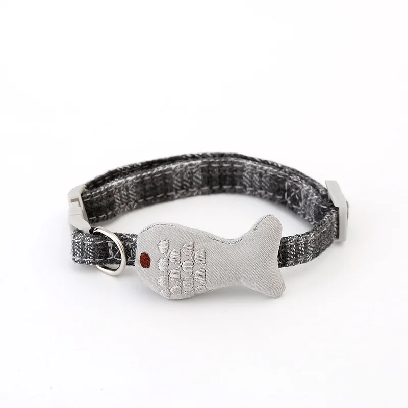 Мягкий рыбный дизайн воротник кошка анти микросхема однотонные и безопасные