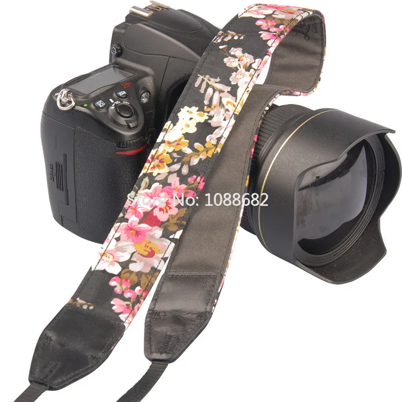 Jadkinsta камера плечевой ремень шейный винтажный цветочный стиль прочный хлопковый