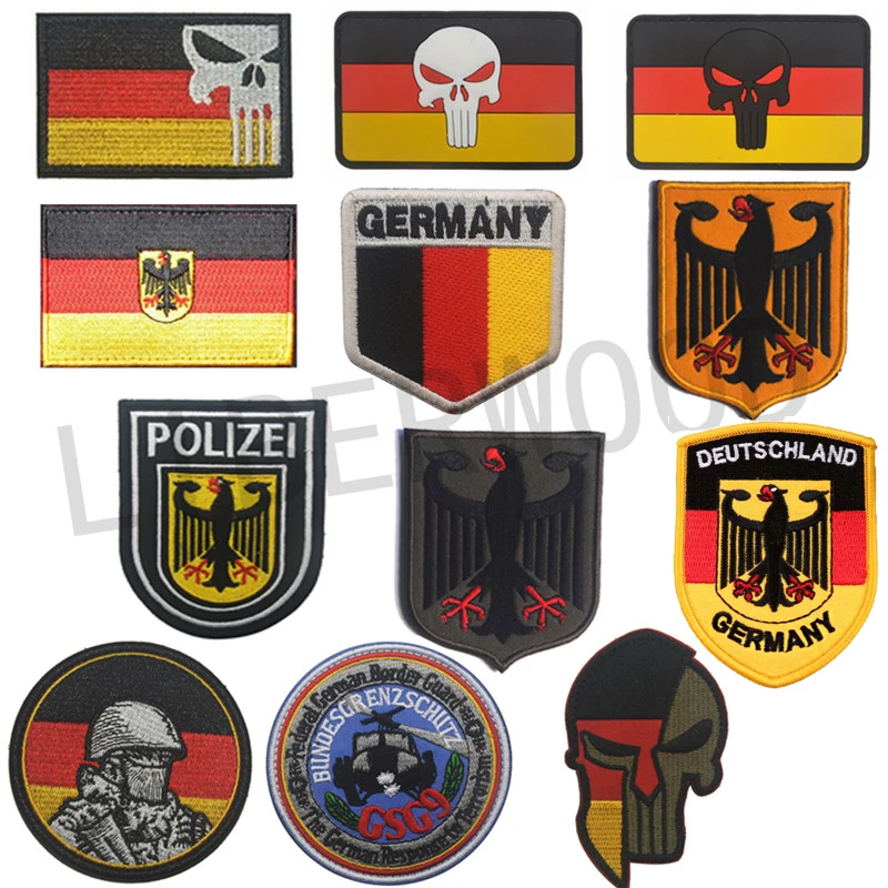 Вышивка POLIZEI полицейский Каратель немецкий y Deutschland Орел Немецкий флаг боевой патч тактическая аппликация эмблема значок