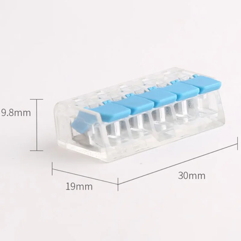 

5P Wire Cable Connectors Universal Compact Conductor Splicing Wiring Connector Push-in Terminal Block SPL-2/3 LED