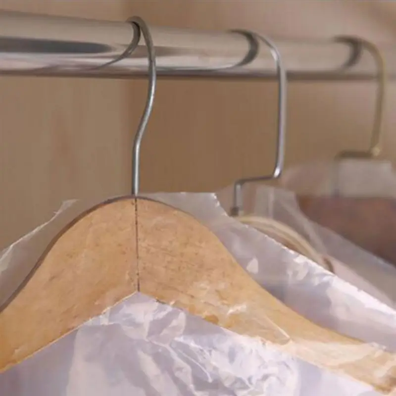 Одноразовые пылезащитные чехлы для одежды 50 шт. подвесной карман хранения шкаф