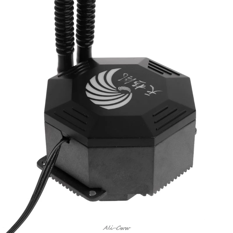 Жидкостная морозильная камера водяная Система Жидкостного Охлаждения cpu Cooler жидкостный динамический подшипник 120 мм вентилятор с синим светодиодный светильник Вентилятор охлаждения процессора