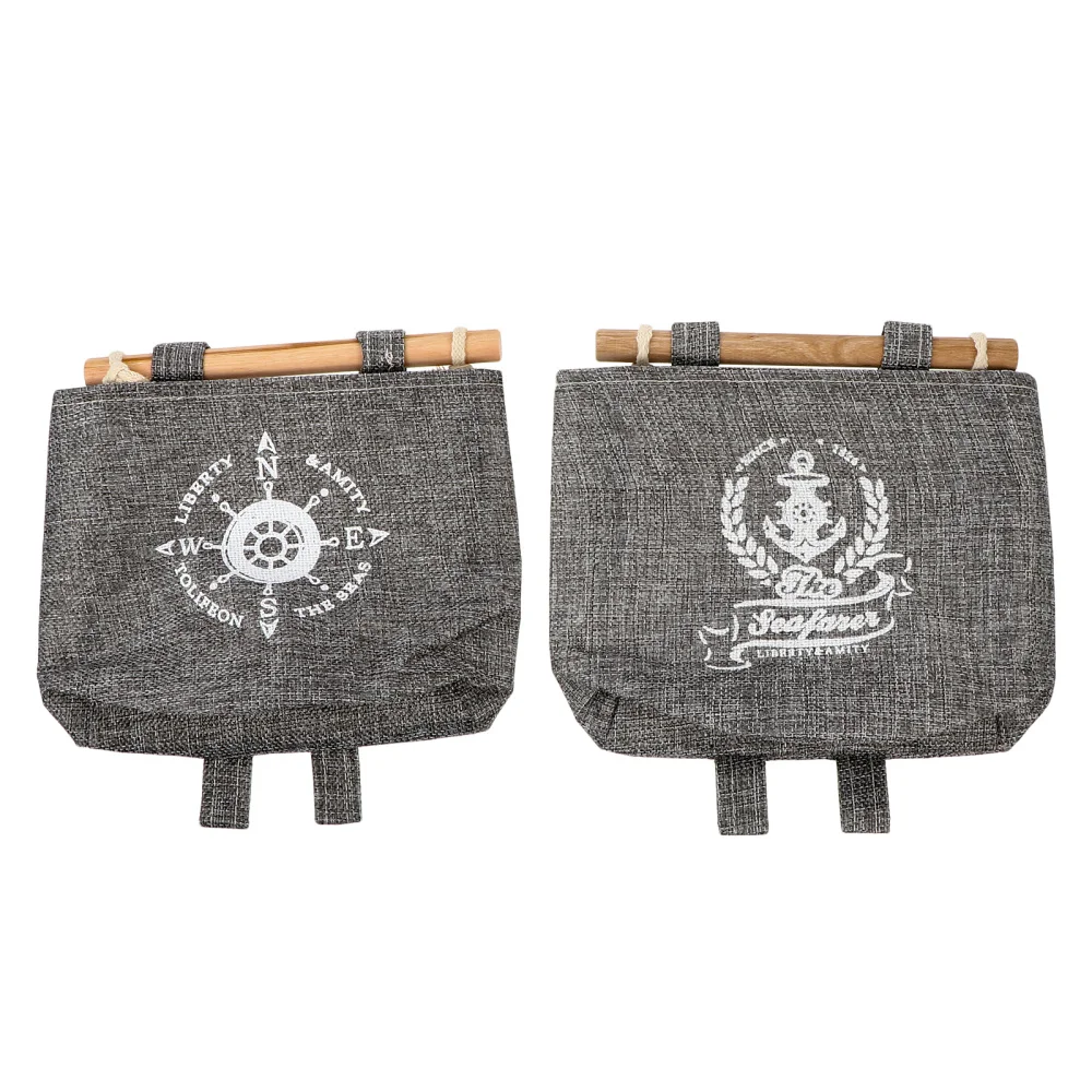 

2pcs Navy Style Wall Door Closet Hanging Storage Bag Room Organizer Storage Bags