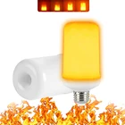 Светодиодная лампа с эффектом пламени, 5 Вт, 7 Вт, 9 Вт, E27, E26, E14, E12, 85-265 в, светодиодный светильник с эффектом пламени