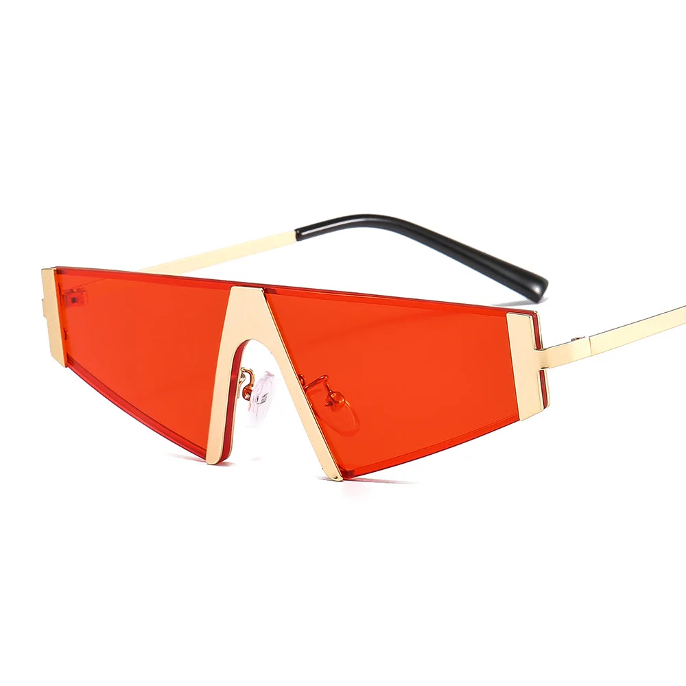 

Солнцезащитные очки без оправы UV400 для мужчин и женщин, винтажные дизайнерские роскошные маленькие квадратные очки с защитой от ультрафиолета