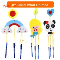 8 childrens diy wind chimes material package non woven handmade ornaments cute cartoon wind chimes small gifts