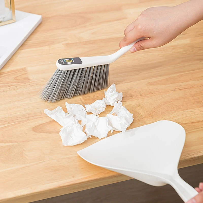 

Mini Dustpan and Broom Set Brush Dust Pan Desktop Sweep Cleaning Household