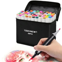 touchnew alcohol markers 30406080168 colors dual head sketch markers brush pen set for drawing manga design art markers