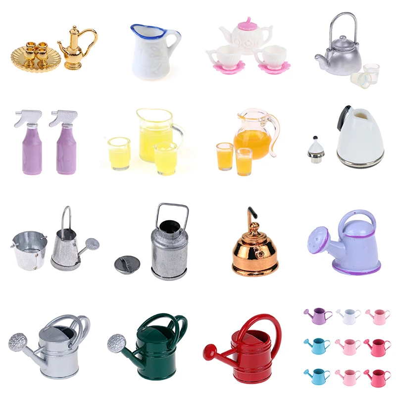 1/12 Dollhouse Miniature Accessories Kettle Simulation Furni