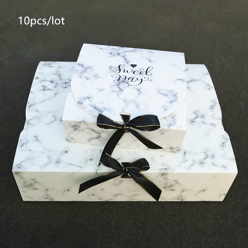 10 шт. Подарочная коробка золото Простой Мраморный Стиль для свадьбы любимые