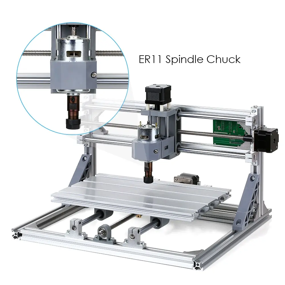 DIY CNC Router Kit 2-in-1 Mini Engraving Machine PCB PVC Plastic Acrylic Wood Carving Milling with ER11 Collet | Инструменты