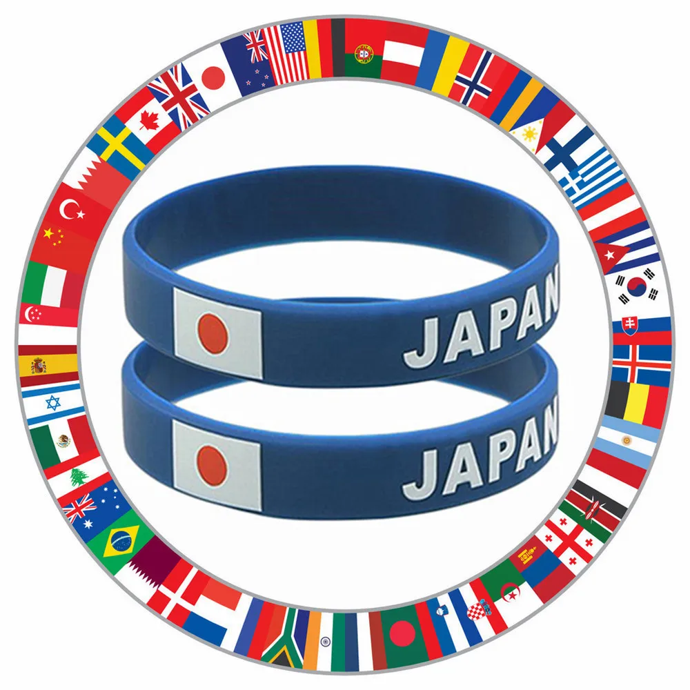 1000 шт. японский флаг гравировка спортивный мужской браслет 2020 Олимпийский принт