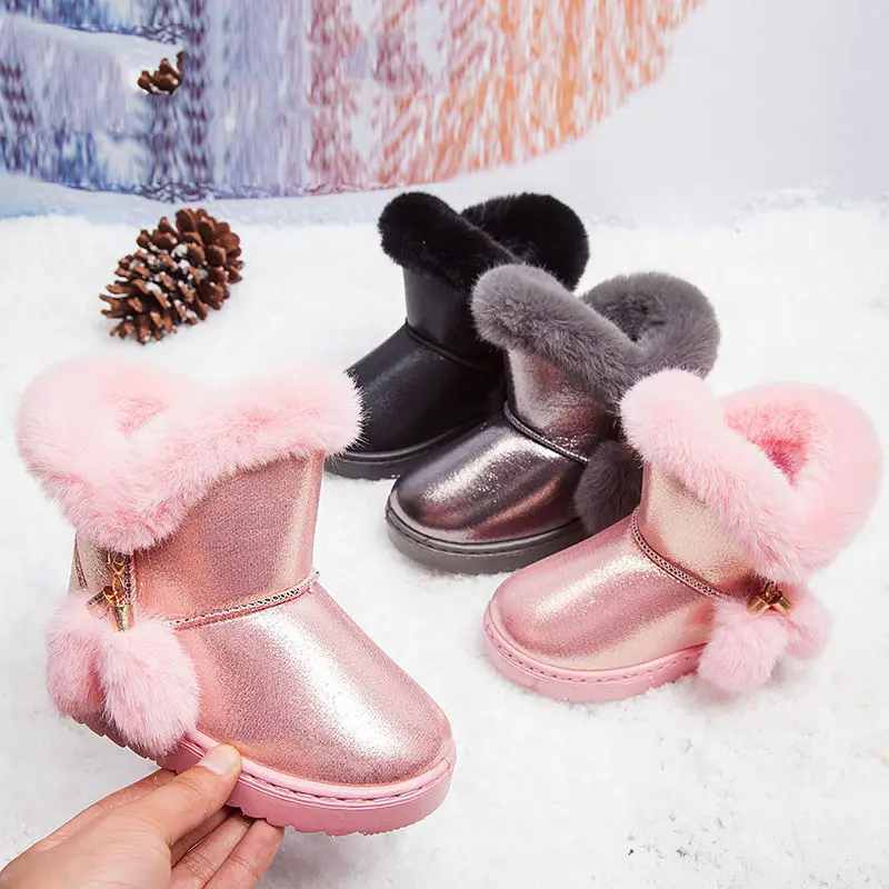 

Hot selling Children Girls Snow Boots Winter Shoes Platform Toddlers Girls Boots Shoes Kids Warm Shoes 1-11 Years
