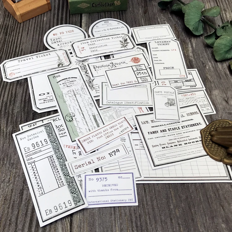 

Vintage Plant Tickets and Receipts for DIY Junk Journal Planner Scrapbook Album Paper Crafts