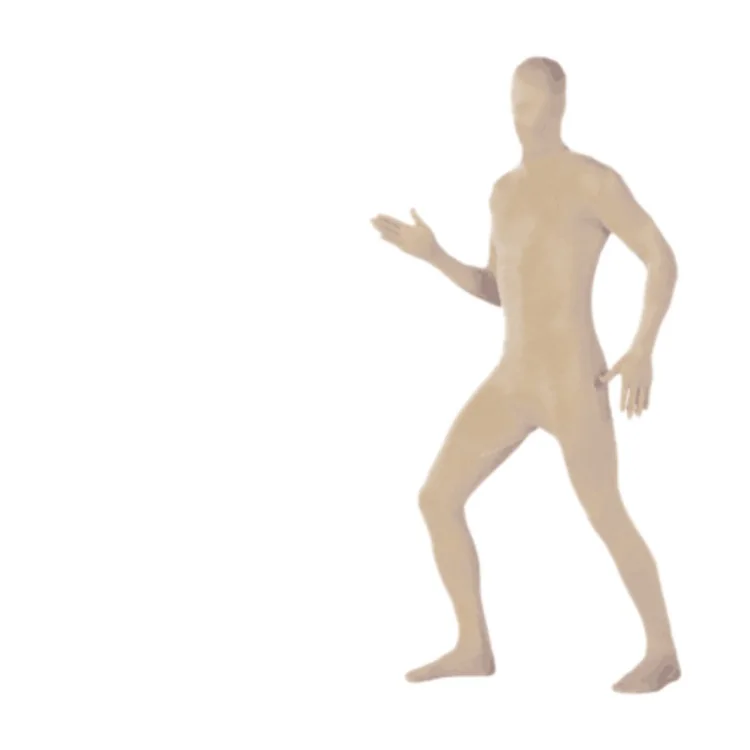 Невидимая накидка Ночной комбинезон незаметная кожа облегающий полный боди |