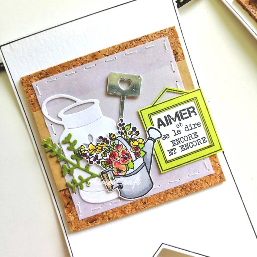 Металлические Вырубные штампы в горшке искусственное рельефное ремесло сделай