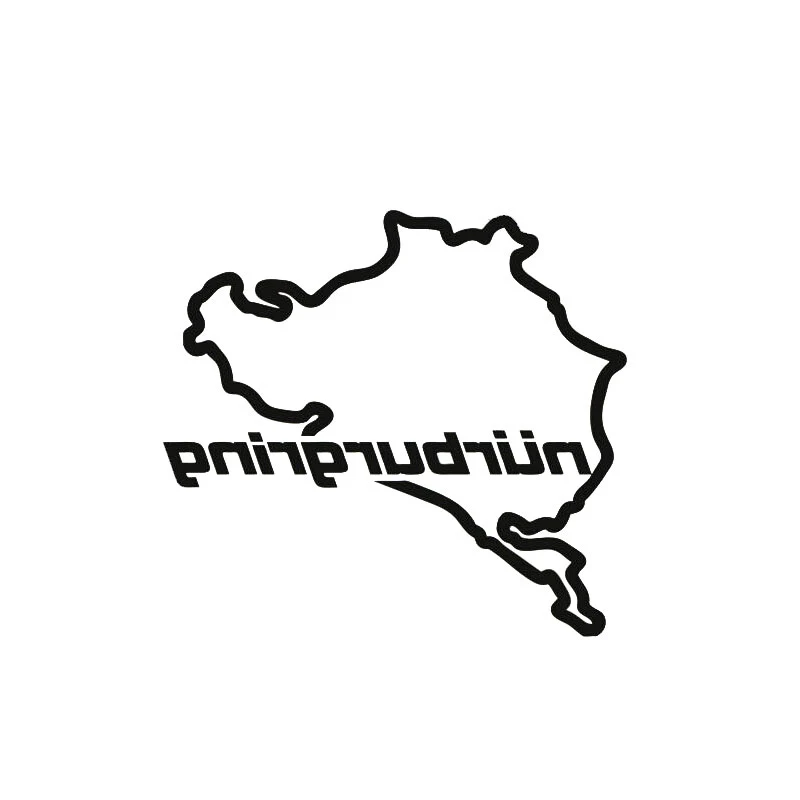 

Car Styling Racing Road Racing Nurburgring Creative Fashion Waterproof Cover Scratch Car Sticker Window Stickers 15cm*15cm