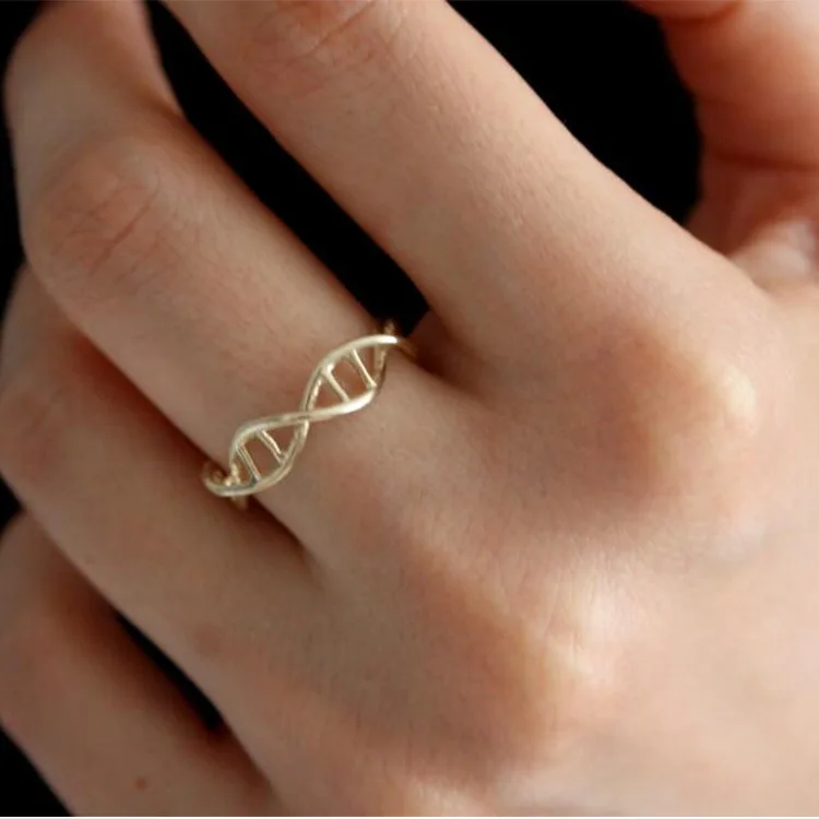 

DNA Ring Biology Chemistry Molecule Jewelry Rings For Women