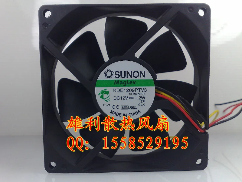 

Новый KDE1209PTV3 12V 1,2 W 9 см 9025 3wire9225 защиты электродвигателя Вентилятор охлаждения