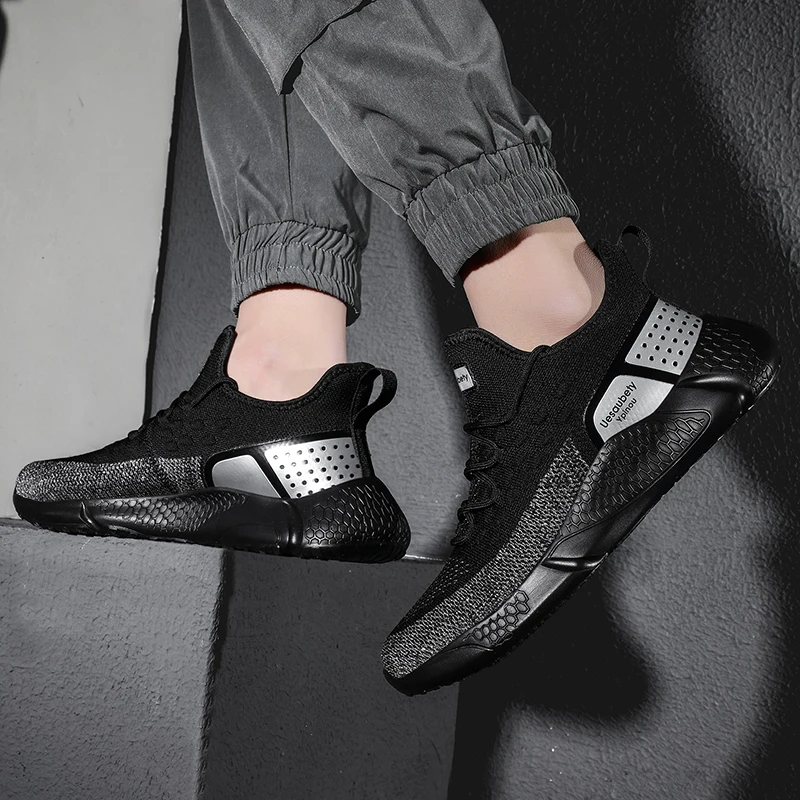 

Lightweightautumn для влюбленных, мужские белые тренировочные уличные спортивные Нескользящие летние сетчатые ботинки 2018, спортивная обувь в стиле...