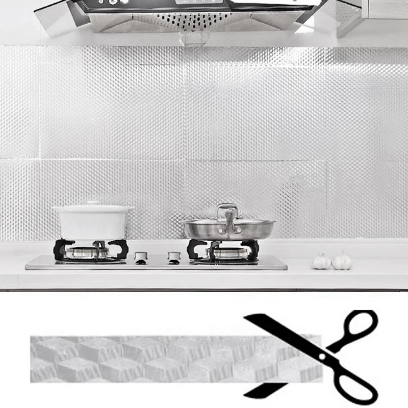 Наклейки на обои для кухни самоклеющиеся наклейки из алюминиевой фольги