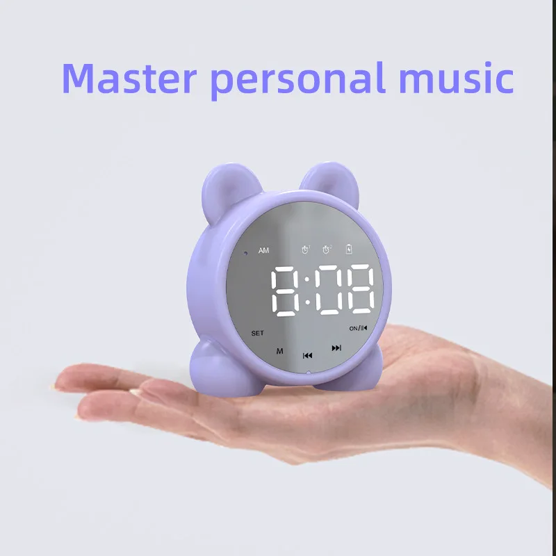 Новый детский Bluetooth динамик будильник прикроватный для сна цифровая температура
