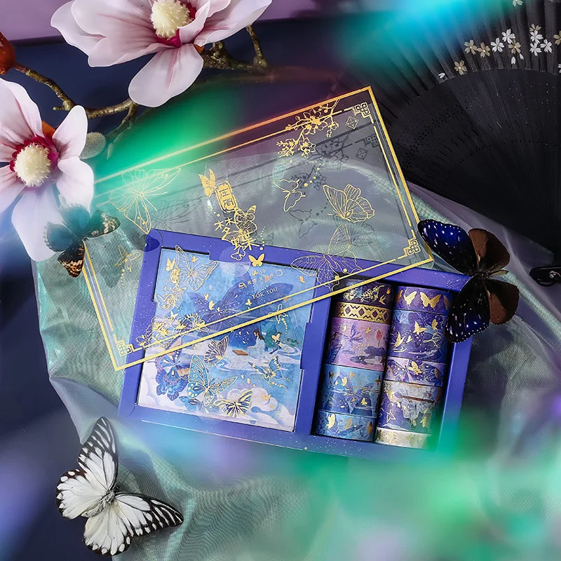 

Kawaii Васи-лента наборы наклеек DIY Скрапбукинг декоративные клейкой ленты школьные канцелярские принадлежности подарочная коробка