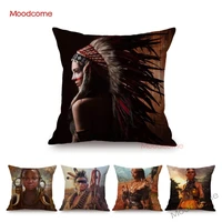 18 africa indian tribal black woman cool home decorative sofa pillow car car pillow cotton linen game girl africa cushion cover