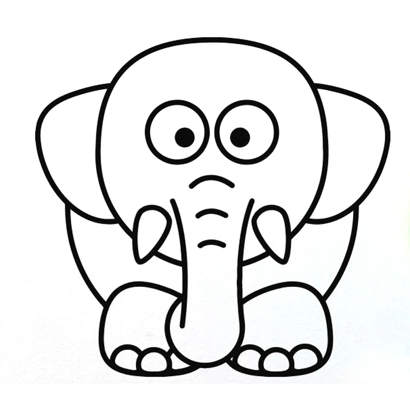 

LLY-2119 Cute animal cartoon elephant baby modeling personality Car stickers PVC auto Decorative Accessories Waterproof decals