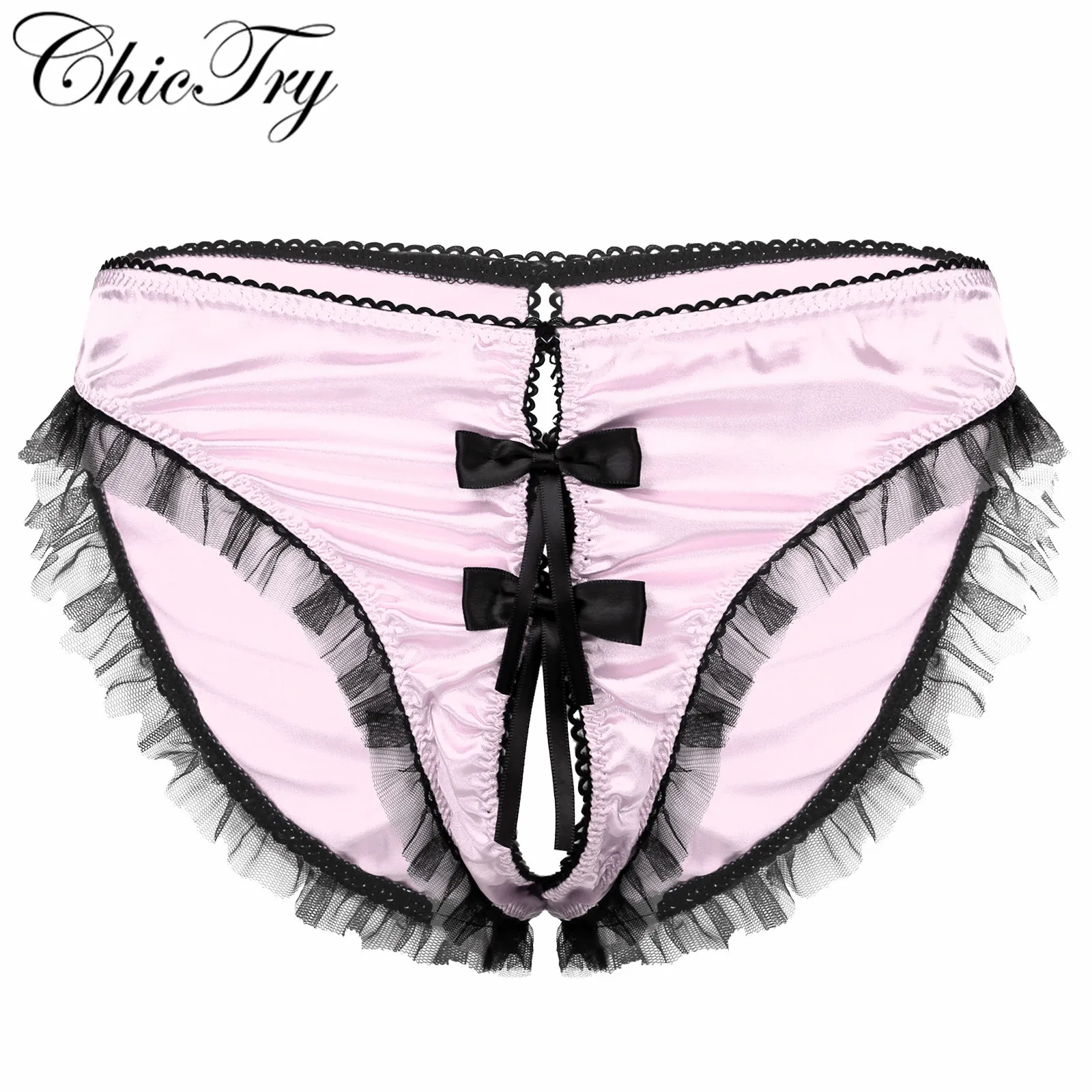 

Мужские сексуальные экзотические трусики sпанси, шелковистые атласные трусики с вырезом на промежности, открытые трусики с низкой талией, т...