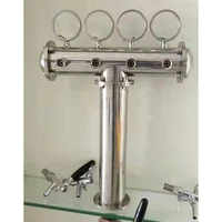 t shape stainless steel primary colors beer tower with 4 taps