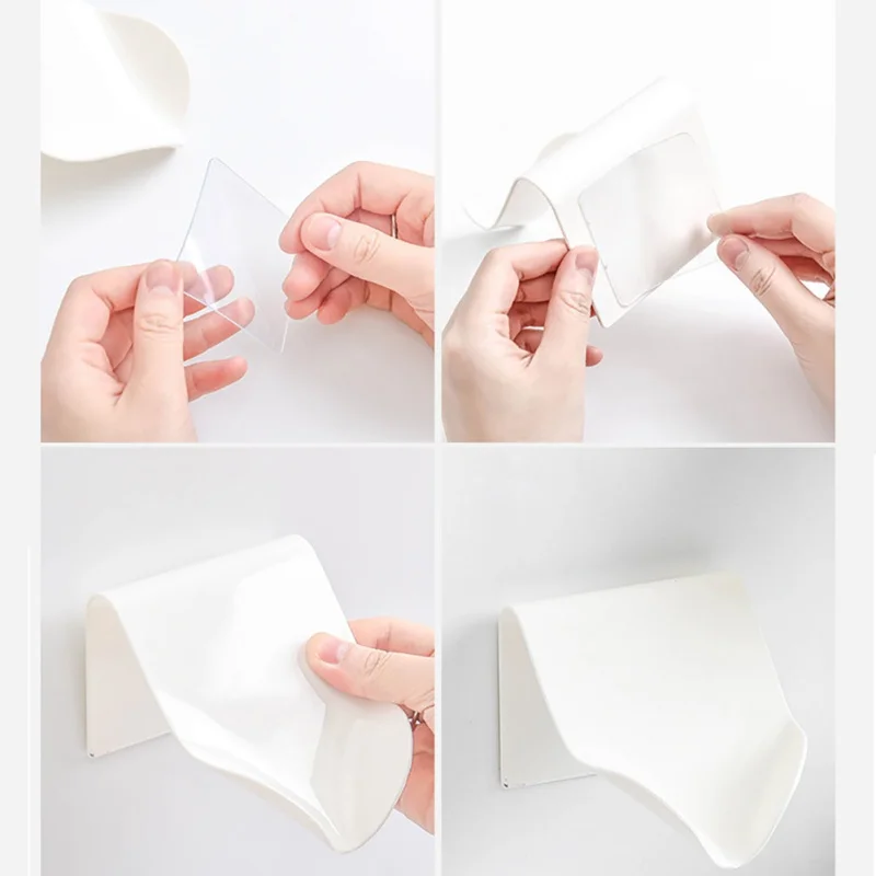 

Concise Strong Soap Box No Trace Draining Water Storage Drainage Shelf For Bathroom storage Tool Single Layers Soap Box