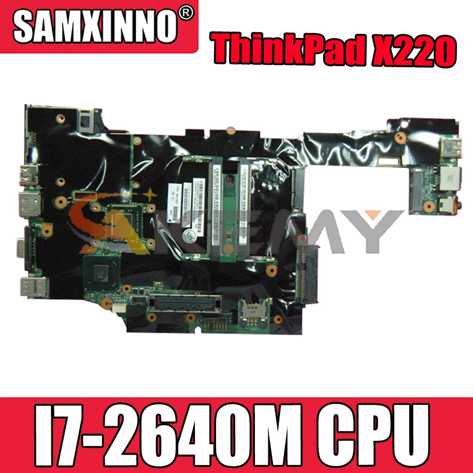 

Материнская плата Akemy для ноутбука Lenovo ThinkPad X220, процессор I7 2640M DDR3 100%, протестированная работа FRU 04W0668 04Y1814
