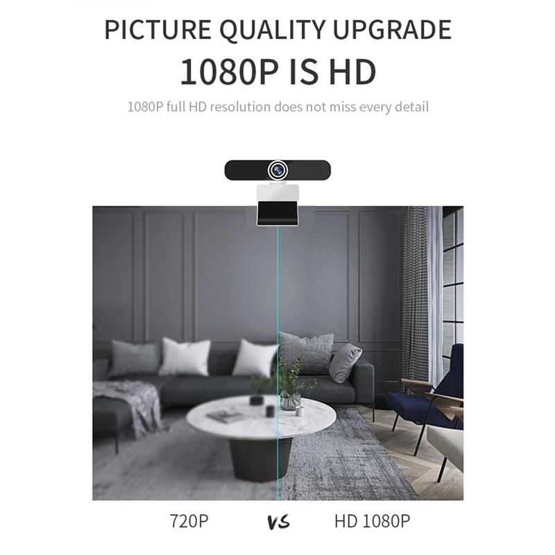 

1080P Webcam Microphones Full HD Video Camera for PC USB Plug Wide-Angle Plug and Play Live Video Online Course