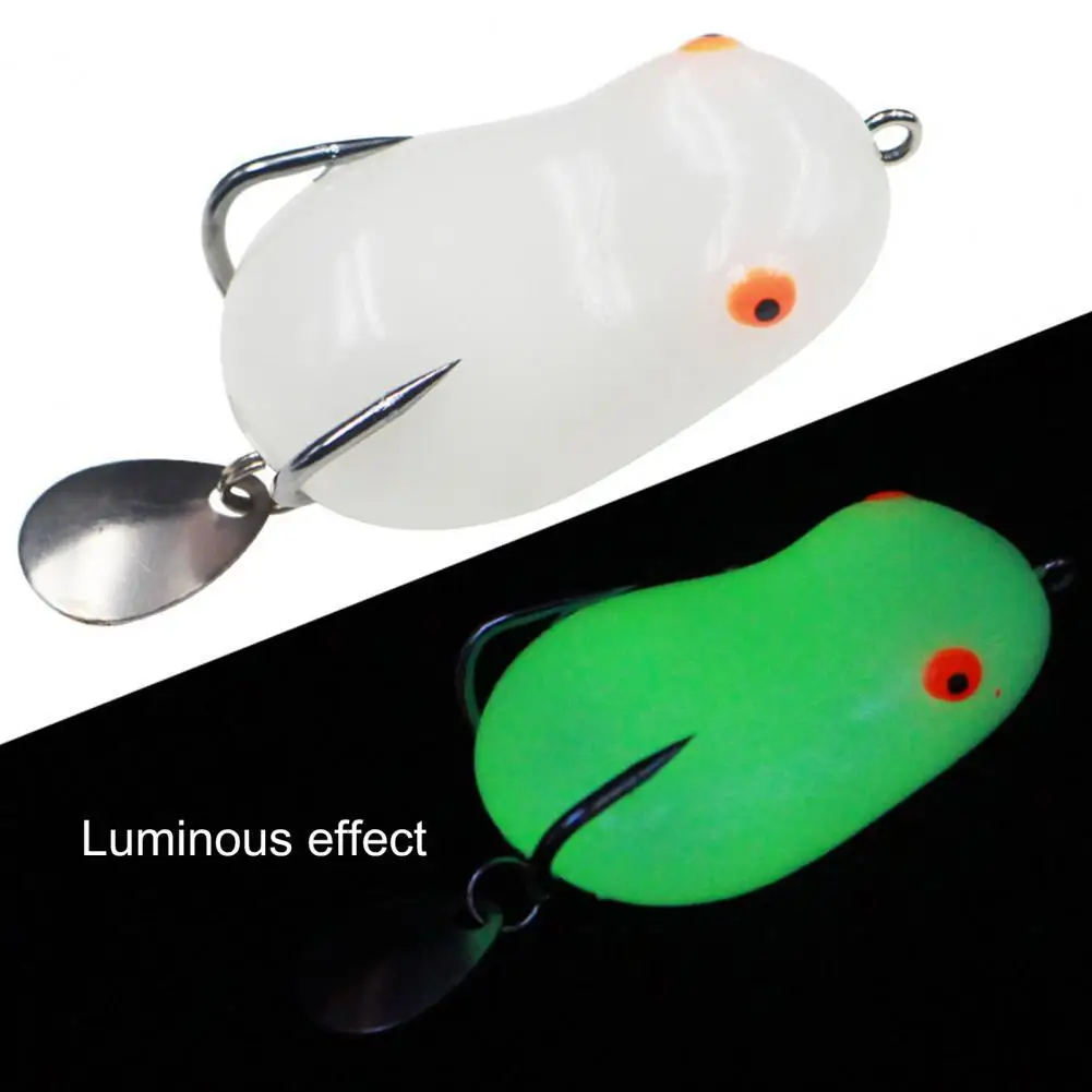 

4cm 7.3g Frog Lure Streamline Surface Double Hook Colorful Soft Fishing Baits Top water Artificial Ray Frog for Freshwater