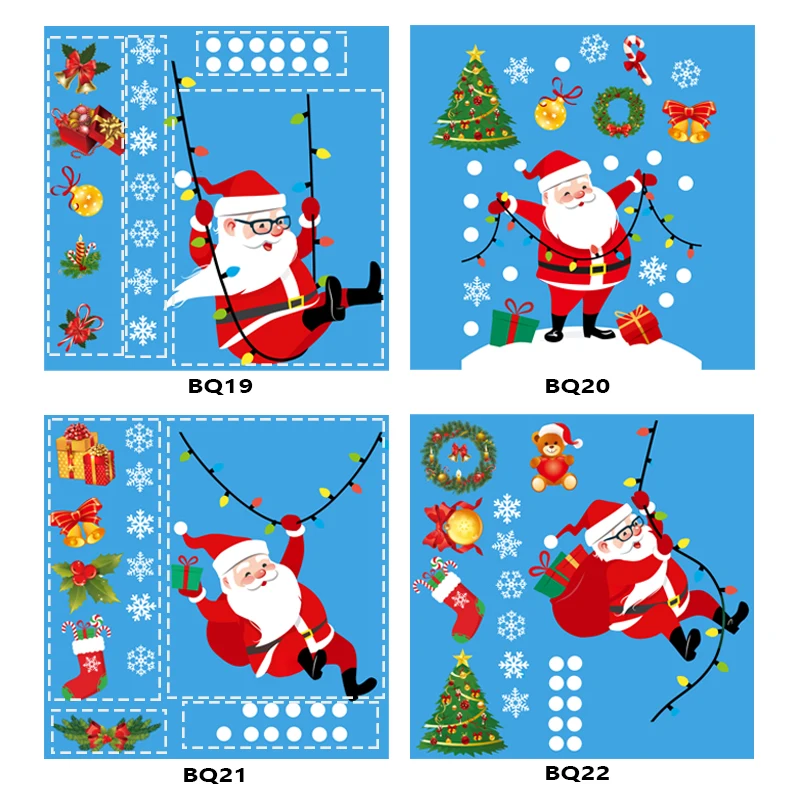 13 рисунков веселая наклейка на Рождество для украшения дома Новогодняя